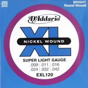 [스쿨뮤직]다다리오 일렉기타줄 니켈 EXL120 (009-042)