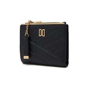 [닥스](센텀시티점)DCWA2F417BK 블랙 가죽 DD로고 2단 탑지퍼 반지갑