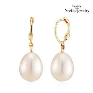 [NeeGee] 14K GOLD 담수달랑이 원터치 이어링