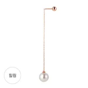 14k 심플 스와진주 롱 피어싱(1개)