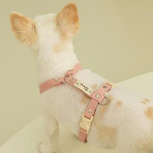 무료각인 순면 앞섬방지 H형 강아지 하네스 가슴줄