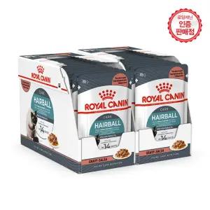 로얄캐닌 고양이파우치 그레이비 헤어볼케어 85g 24개/장내헤어볼 축적
