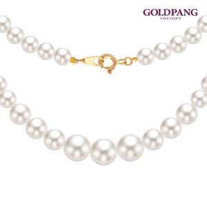 [골드팡] 14k 크레센도 스와로브스키 진주 비드목걸이