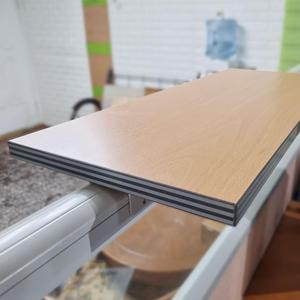 사무실파티션 카운터 상판 선반 망플 우드 W600xD240xT18