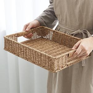 [네이쳐리빙]데이지가든 트레이 라탄바구니(L)