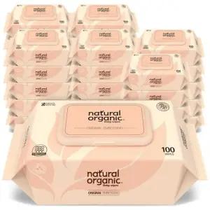 네츄럴오가닉 아기물티슈 오리지널엠보싱캡형100매x30
