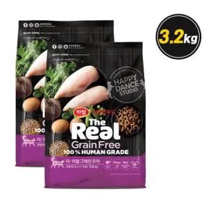 [하림펫푸드] 더리얼 캣 GF크런치 닭고기 어덜트 3.2kg