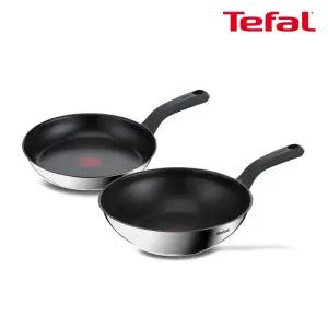 테팔 인덕션 에센스쿡 2종(후라이팬24+웍28)