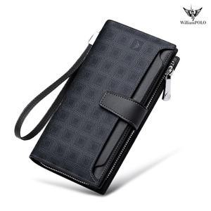 WilliamPOLO (윌리엄폴로) 명품소가죽 남성장지갑 클러치 핸드폰 지갑