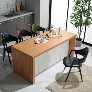 힐링가구 판도라 아일랜드 식탁 홈카페 ㄷ자 수납 홈바