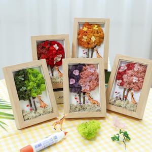 기린과 수국꽃나무 스칸디아모스 액자 만들기 키트 DIY 집콕놀이 단체수업