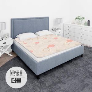 일월 나노크린 워셔블 단면 전기매트 더블(분리난방,140x180cm)/인공지능 전기요 과열방지 /전기장판 전기요