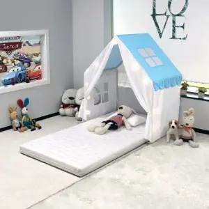 빅 하우스  블루) 싱글 플레이 텐트 캐노피 어린이 공주 침대