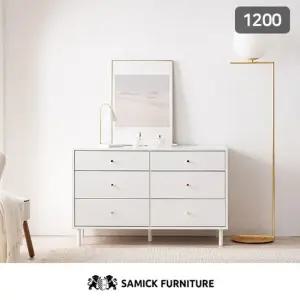 삼익가구 밀로 1200 6단 와이드 서랍장 착불