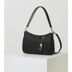 갤러리아 DCBA2E542BK 닥스 블랙 플라워 참장식 가죽 숄더백