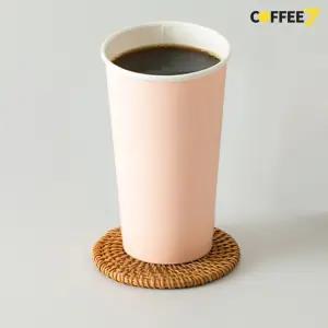 커피세븐 (컬러 종이컵) 480ml (16온스) 컬러컵-베이비핑크 1000개/1박스