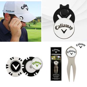 캘러웨이 골프 볼마커 그린보수기 세트 선물 햇클립 자석 클립 필드용품