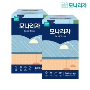 모나리자 미용티슈 300매*6입 x 2팩