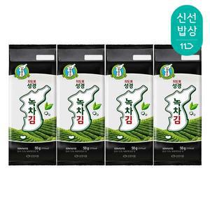 지도표 성경김 대용량 실속형 녹차김 50g 4봉