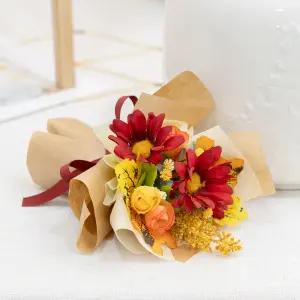 장미 성묘 꽃다발 조화 데이지로즈 20cm 납골당 산소 추모 장식 수목장