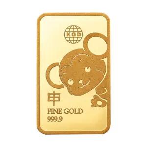 [한국금다이아몬드] 순금 원숭이 골드바 24K 3.75g 999.9 금시세