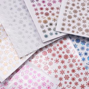 홀로그램크리스마스눈꽃 젤네일스티커 아트재료 다꾸 겨울