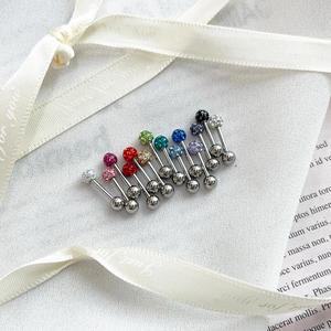 [10P세트] 4mm 코팅큐빅볼 써지컬피어싱