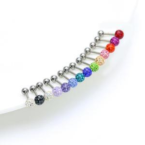 [10P세트] 5mm 코팅큐빅볼 써지컬피어싱