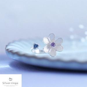 [실버링고]실버925 2월탄생석 9월탄생석 꽃모양반지 퍼플&블루플라워R