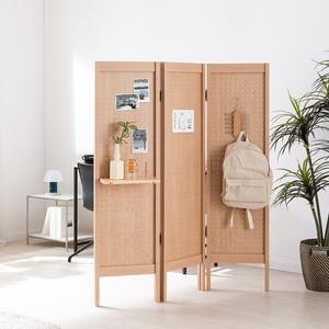 듀크 접이식 파티션 무타공 타공 메이플 화이트