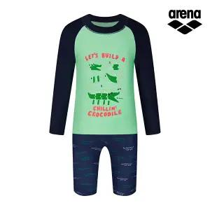 [아레나수영복] 익사이팅 아동 레저 래쉬가드 세트 A3BB1BS22NVY