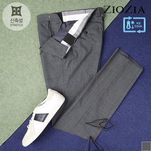 [지오지아] 울혼방 그레이 허리밴딩 슬랙스 (ABA5PP1702)