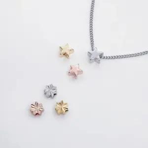 앤쥬얼리 심플 관통형 키링 별 꽃 펜던트 플라워펜던트