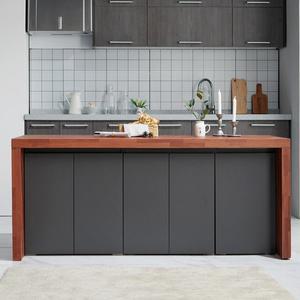 [힐링가구]판도라 아일랜드 홈바 ㄷ자 수납식탁 높은테이블 1800