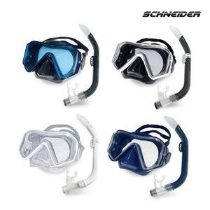 [슈나이더] 프리미엄 와이드 스노클 마스크 세트 성인용 3안식 SN1-WC02