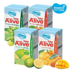 [동원] 덴마크 테이크 얼라이브 120ml x48개 /청포도 /망고 /자몽 /오렌지