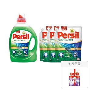 퍼실 파워젤 드럼/일반 겸용 액체세제 2.7L, 1개+리필 1.8L, 3개+증정(퍼실 300ml, 1개)