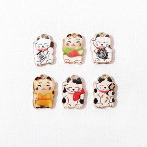 싼비즈 [7020-G]에폭펜던트 마네키네코 10.5x16mm ,1개