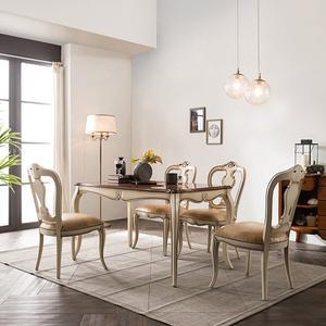 [리체갤러리]빈티지엔틱 엘라 아이보리 식탁테이블