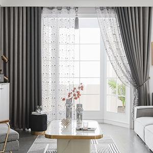 [지나송]엠마 자수레이스 암막커튼 중형(타이백,볼로프 미포함)