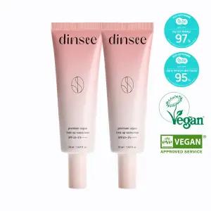 [유한양행/공식] 딘시 프리미엄 비건 톤 업 선크림 x2개 SPF50+PA++++/선블록/저자극/무기자차/톤업/자외선차단/클렌징/수분크림