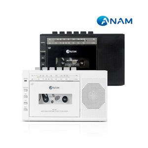아남 카세트 테이프 플레이어 A-37/블랙 어학용 포터블 라디오 워크맨 USB/TF카드 녹음
