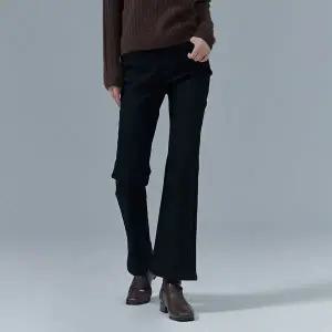 [하프클럽/체이스컬트]여성 본딩 블랙 히든밴딩 부츠컷 팬츠-CFZG2354D03