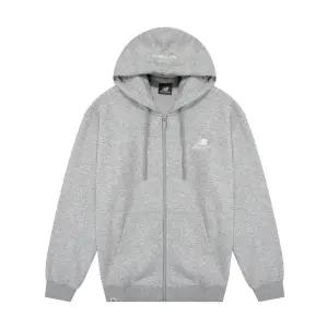 뉴발란스 베이직 플리스 기모 후드 집업 자켓 그레이 NBMDDB1053-15