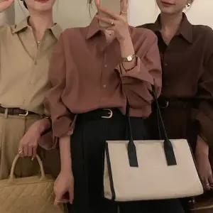 [코코블랑] 네즈 기모 셔츠 블라우스