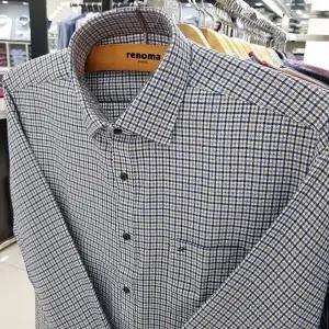 [레노마]일반핏/겨울 옴므 셔츠/남성 체크 트윌 기모 긴소매 남방 RNWSG0940 -D_US