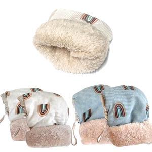 킥보드 자전거 핸들바 장갑 세트 무지개 방한커버 핸드머프 핸드워머 겨울용