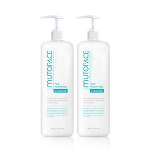 [2개입]뮤토페이스 순한 피부과 약산성 대용량 클렌징폼 PHA 퓨리파잉 클렌져 1000ml