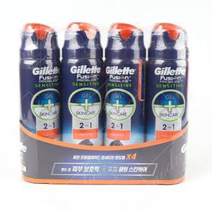 면도젤 질레트 면도크림 질레트면도젤 4개 퓨전프로글라이드 센서티브 2in1 면도용젤
