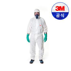 3M 안전 보호복 4545 일체형 화이트 XL 1박스(20개입) 방사선 정전기 바이러스 작업복 안전복 방진복